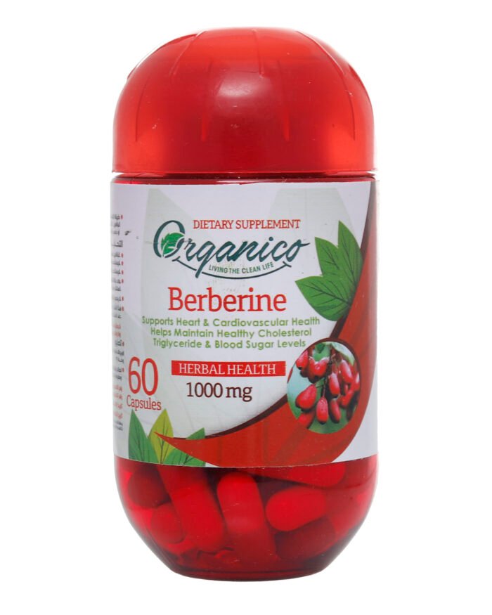 ⁦Organico Berberine capsules 1000mg⁩ - الصورة ⁦1⁩