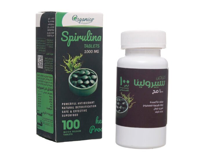 ⁦organico spirulina 1000 mg tablets⁩ - الصورة ⁦1⁩